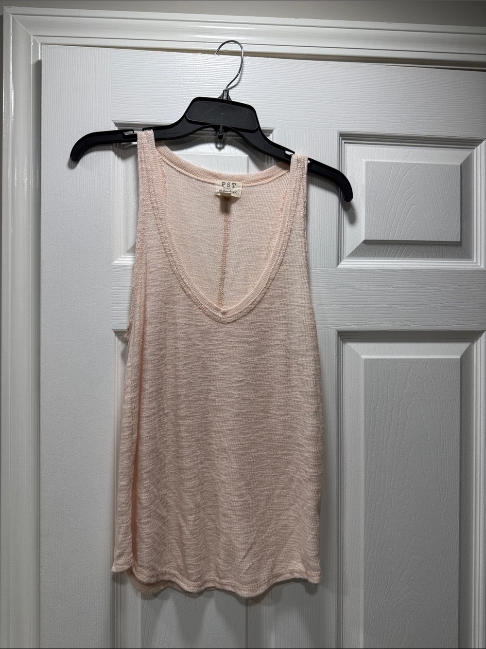 Project Social T. Light Pink Sleeveless V-Neck Tank Top
